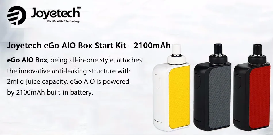 Original Joyetech EGO AIO Box Kit built-in 2100mAh Battery with 2ml Atomizer Tank w/ BF SS316 Coil Joyetech Ego AIO Kit Vape