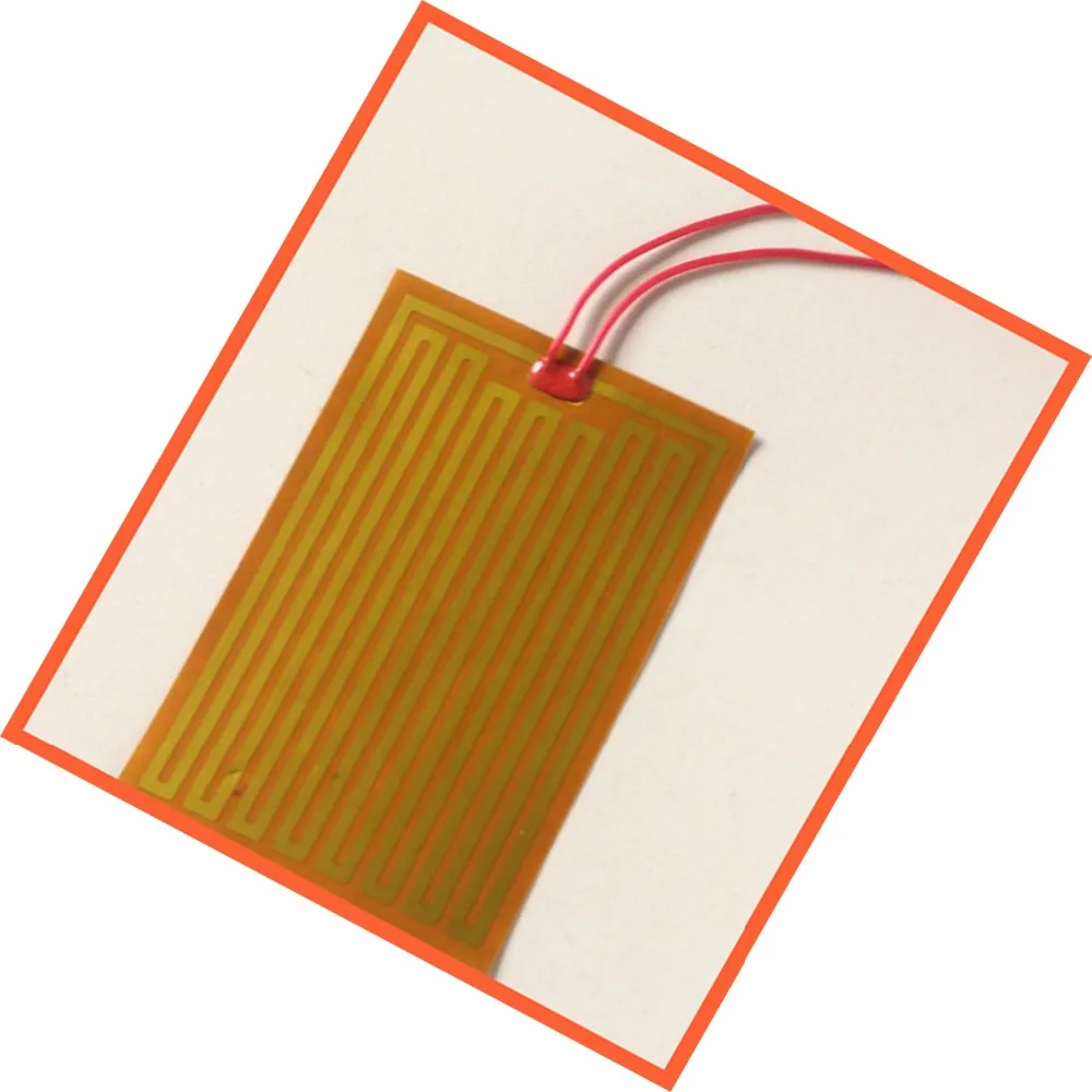 35mm x 40mm 25W 11.3V element heating PI film polyimide heater heat rubber Stable optoelectronic component operating temperature 35mm 40mm front