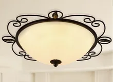 LED ceiling light 18W American country lamp round iron LED ceiling balcony aisle porch lamp cloakroom