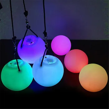 

1pcs Belly Dance Balls RGB Glow LED POI Thrown Balls For Belly Dance Hand Props Stage Performance Accessories