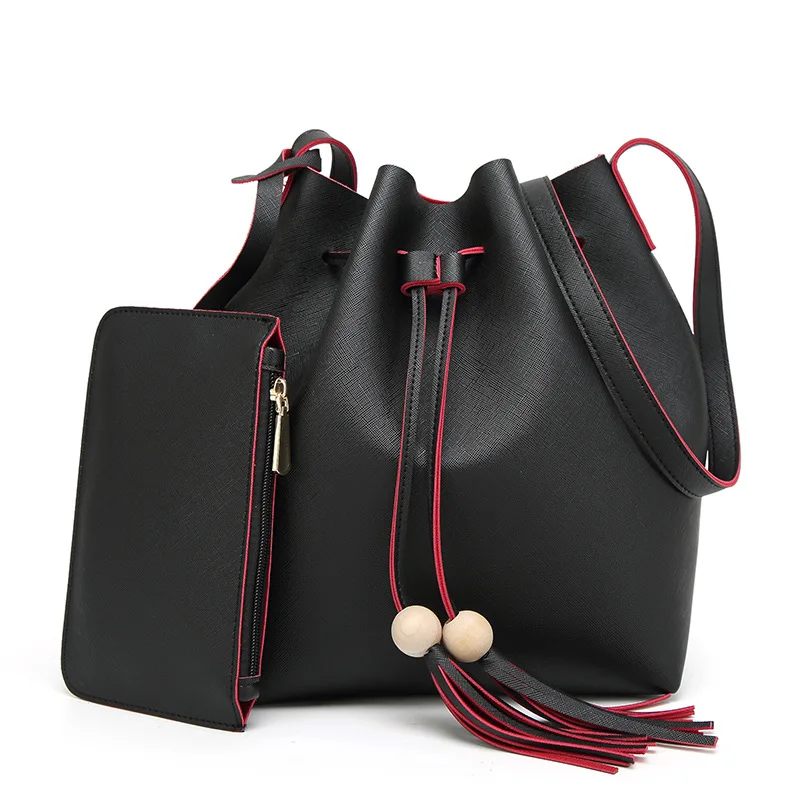 Fashion font b Women b font font b Bag b font PU Leather Two Set Purse