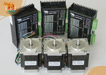 

Wantai 3axis Nema23 Stepper Motor 57BYGH627 1.9Nm 270oz-in 76mm 3.0A+Driver DQ542MA 4.2A50V 128micro