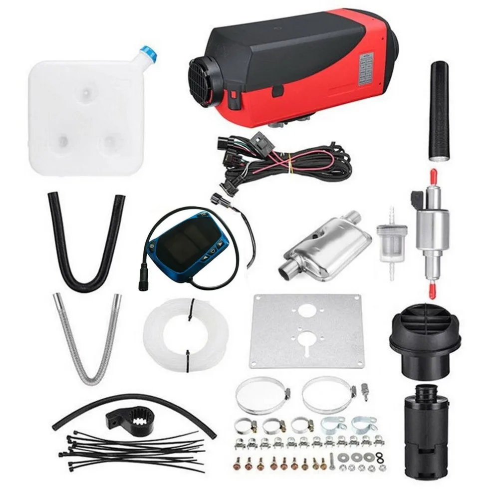 

Portable Universal Car Air Parking Heater LCD Switch with Silencer Single Hole Heater For Trucks Boats Bus Car Trailer