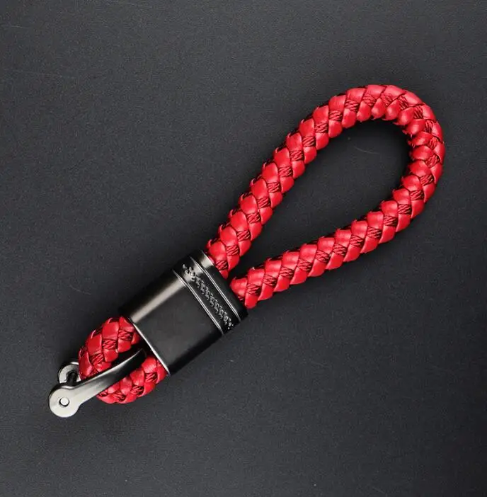 Кожаный+ металлический автомобильный брелок для ключей для автомобиля и дома, ключница для Nissan Bmw Honda Skoda VW KIA hyundai Toyota - Название цвета: red wine long