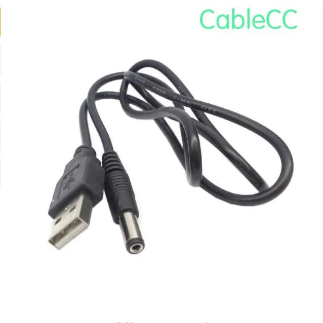 

USB 2.0 A Type Male to 5.5 x 2.5mm DC 5V Power Plug Barrel Connector Charge Cable 80cm