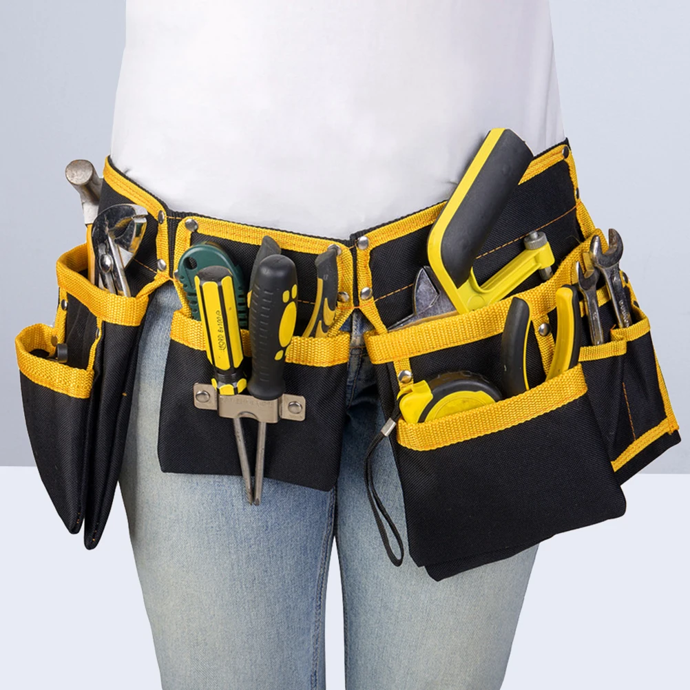 1pc Multi-functional Utility Pouch Belt Bag Electrician Tool Bag Oxford Cloth Waist Pocket Tool Storage Holder for Electrician