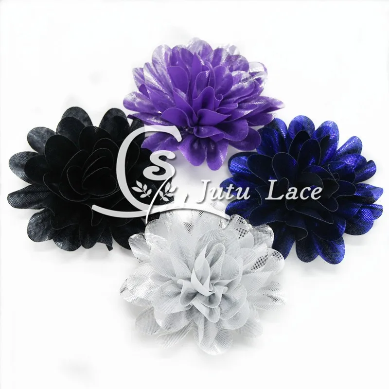 3.75''Scallop shiny flower (8)