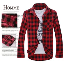 Men Plaid Shirt Camisas 2017 New Arrival Men’s Fashion Plaid Long-sleeved Shirt Male Casual High Quality Shirt WF12