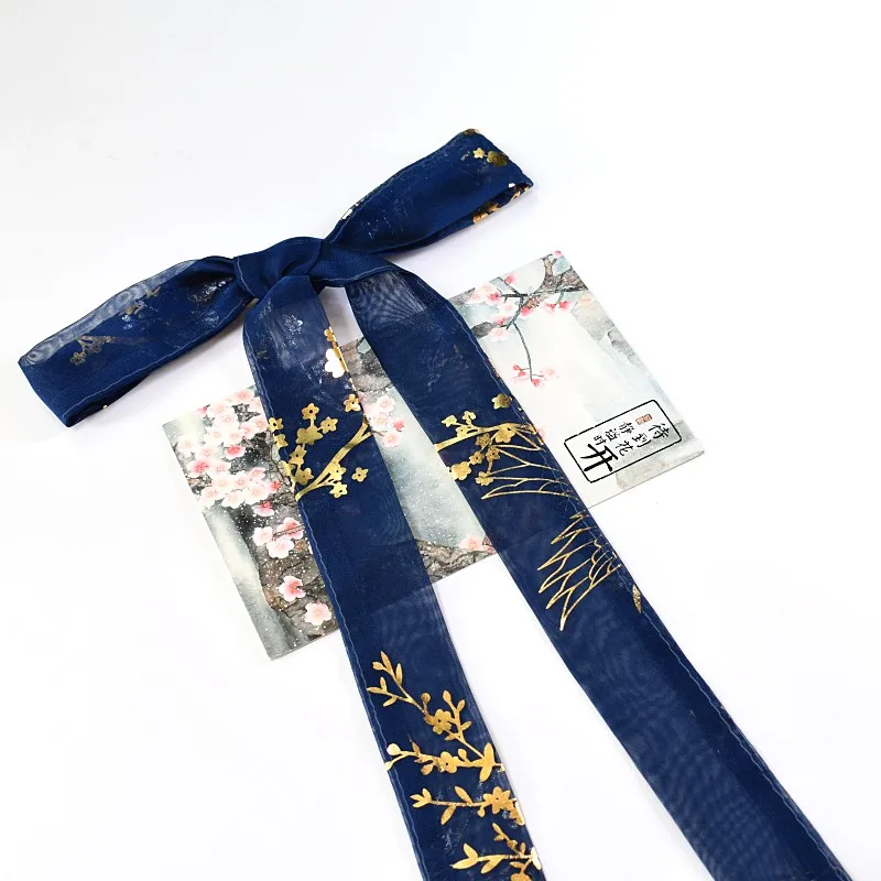 Blue hot stamping Горячее тиснение серебристым прессованием краны с разноцветными тонкой лента для волос ленты суперфеи ленты аксессуары для волос к костюму - Цвет: Blue hot stamping