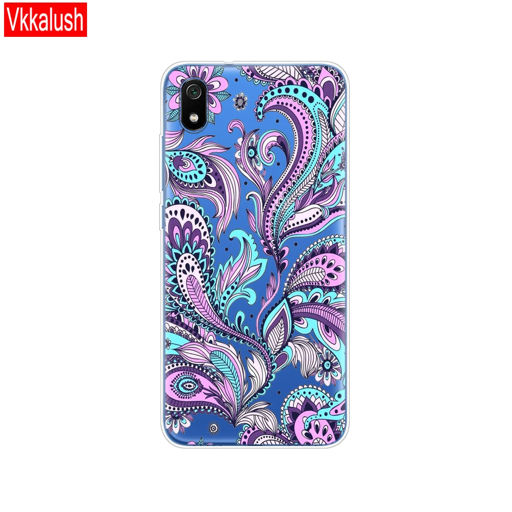 Силиконовый чехол для Xiaomi Redmi 7a, чехол s, полная защита, мягкая задняя крышка из ТПУ для Redmi 7 A, чехол-бампер для телефона - Цвет: 80006