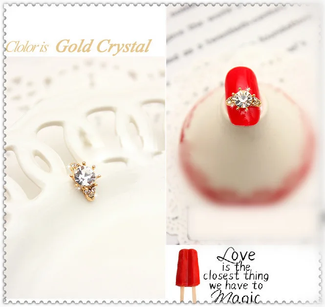 10 шт последняя 3d Мода Серебряный цвет сплав кольца для нейл-арта прозрачные блестящие стразы металлические украшения для дизайна ногтей