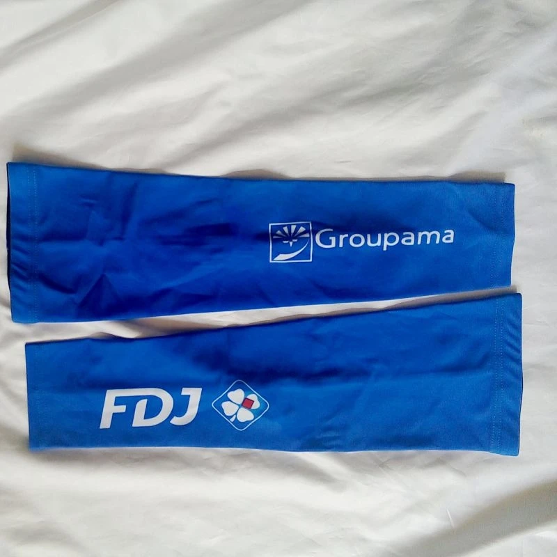 2019 برو فريق groupama fdj الدراجات armsleeves تنفس الصيف واقية من الشمس حامي صفعة الرياضة في الهواء الطلق الذراع حماية دورة كم