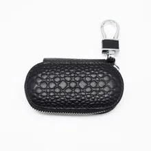 Натуральная кожа ключа автомобиля кошельки Брелок для ключей для мужчин Организатор ключей экономки Для женщин брелок охватывает кейс на молнии сумка бумажник кошелек