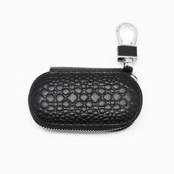 

Genuine Leather Car Key Wallets Men Key Holder Housekeeper Keys Organizer Women Keychain Covers Zipper Key Case Bag Pouch Purse