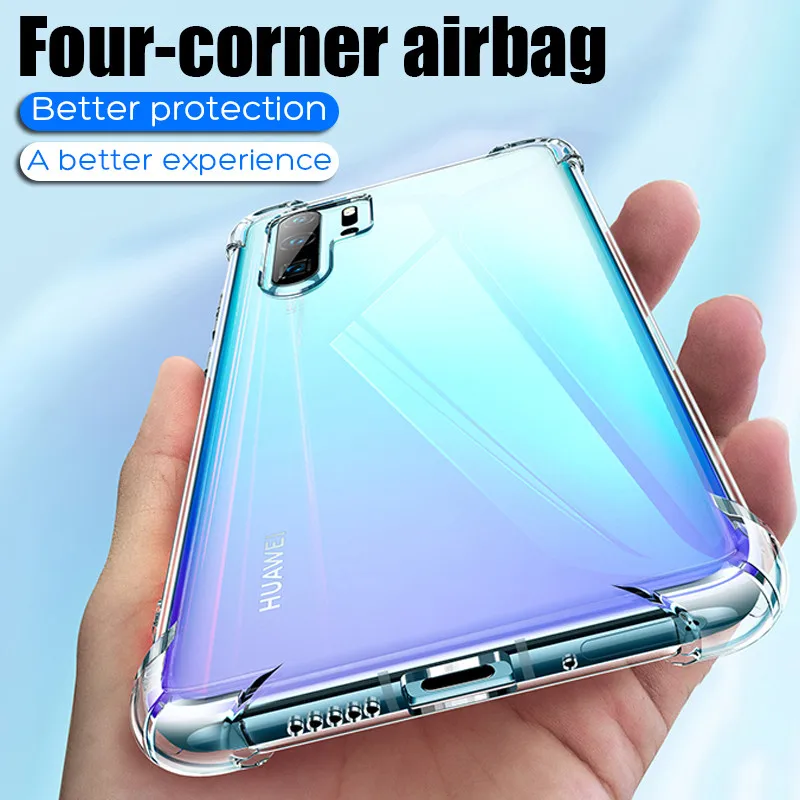 

USLION Shockproof Transparent Silicone Case For Huawei P30 Pro P20 Mate 20 Y5 Y7 Y9 2019 Nova 5 Honor 10 20 9I Soft Phone Cover