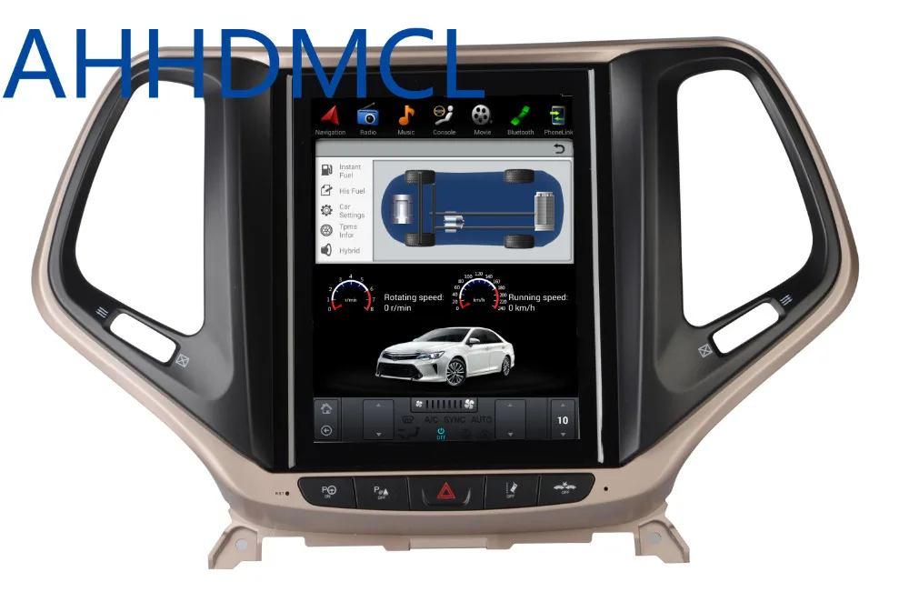 Best Car Multimedia Player PC PAD Tesla Style Multimedia Player Android 7.1 GPS For Cherokee 2014 2015 2016 2017 2