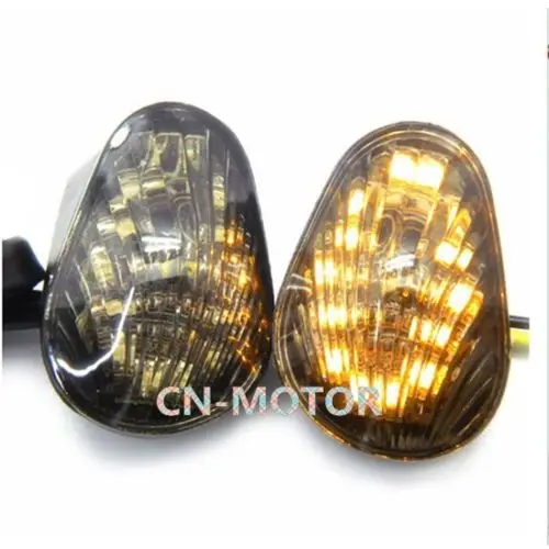 

Smoke Flush Mount LED Turn Signals Lights Indicator For YAMAHA YZF R1 R6 R6S