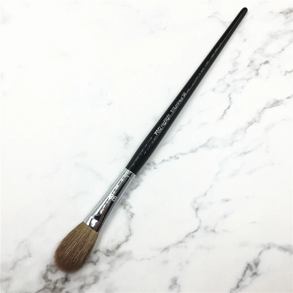 High End Goat Hair Black Long Handle No.98 Pro Highlight Blender Makeup Brush High End Goat Hair Black Long Handle No.98 Pro Highlight Blender Makeup Brush