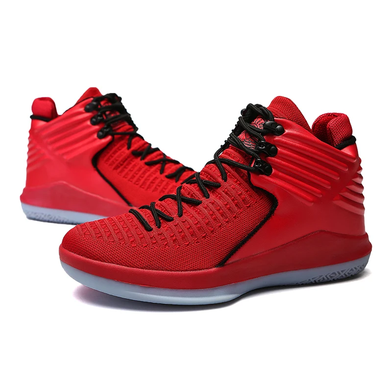 De gran tamaño 47 hombres zapatos de baloncesto volar de punto transpirable Zapatos de deporte al aire libre zapatillas de deporte, Calzado de baloncesto masculino cesta Homme De gran tamaño 47 hombres zapatos de baloncesto volar de punto transpirable Zapatos de deporte al aire libre zapatillas de deporte, Calzado de baloncesto masculino cesta Homme