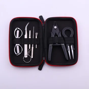 XFKM X9 Mini Vape DIY Tool Bag Tweezers Pliers Wire Heaters Kit Coil Jig Winding For Packing Electronic Cigarette Accessories 1