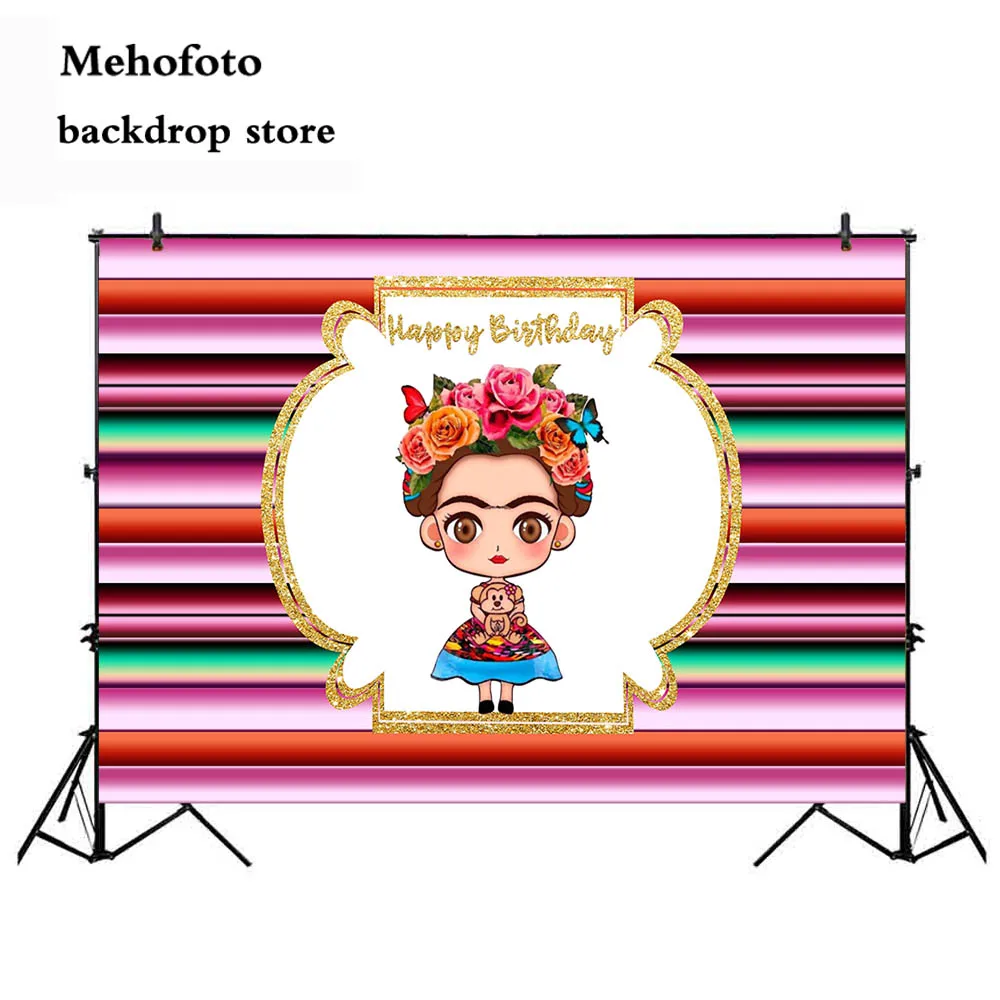 

Mehofoto Happy Birthday Theme Party Photo Background Girl Birthday Parties Photography Backdrops for Studio Computer Printed 160