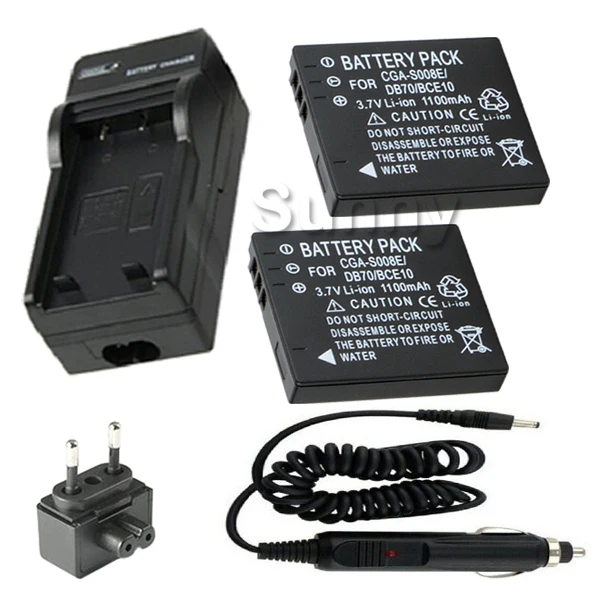 

2 Battery + Charger for Panasonic HM-TA1,SDR-S7,SDR-S9,SDR-S10,SDR-S10P1,SDR-S15,SDR-S26,SDR-SW20,SDR-SW21,SDR-SW28 Camcorder