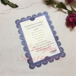 12x17 см лазерная резка DIY свадебное меню карты кружева цветок банкетные карточки для рассадки романтическое приглашение на свадьбу вечерние