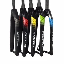 26er/27.5er/29er Downhill Bicycle Carbon Forks Rigid Mountain Forks , 100*15mm Thru Axle Bicycle Forks MTB Carbon Tapered Forks