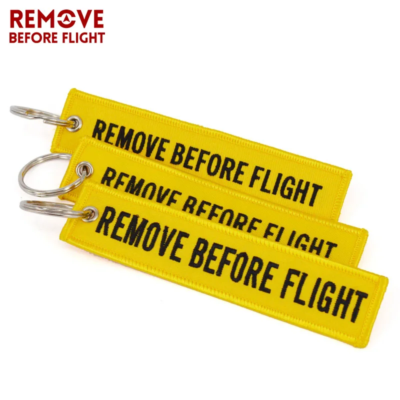 Remove Before Flight Key Chain llaveros Important Things Tag White Embroidery Key Fobs OEM Key Jewelry Aviation Gifts Chaveiro4