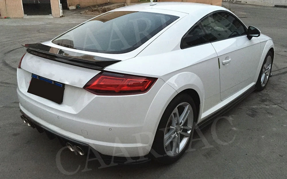 Углеродного волокна задний спойлер для Audi TT TTS TTRS BT Стиль frp зад багажник крылья