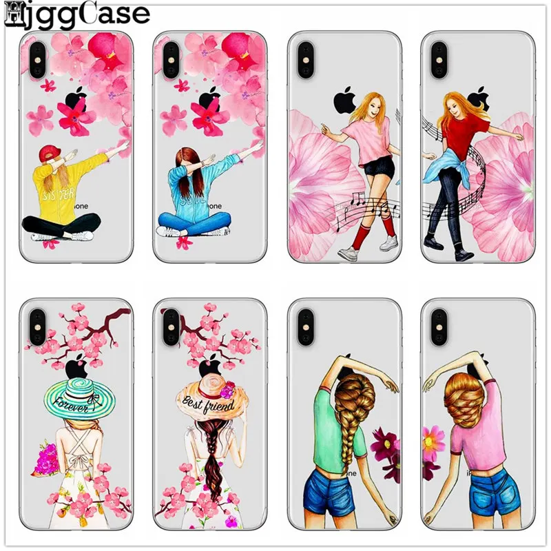

Phone Case For iPhone 6 6s 7 8 Plus X 5 5s SE Cover Best Friend Forever BFF Soft TPU Soft silicone Capa For iPhone 8 XR XS Max