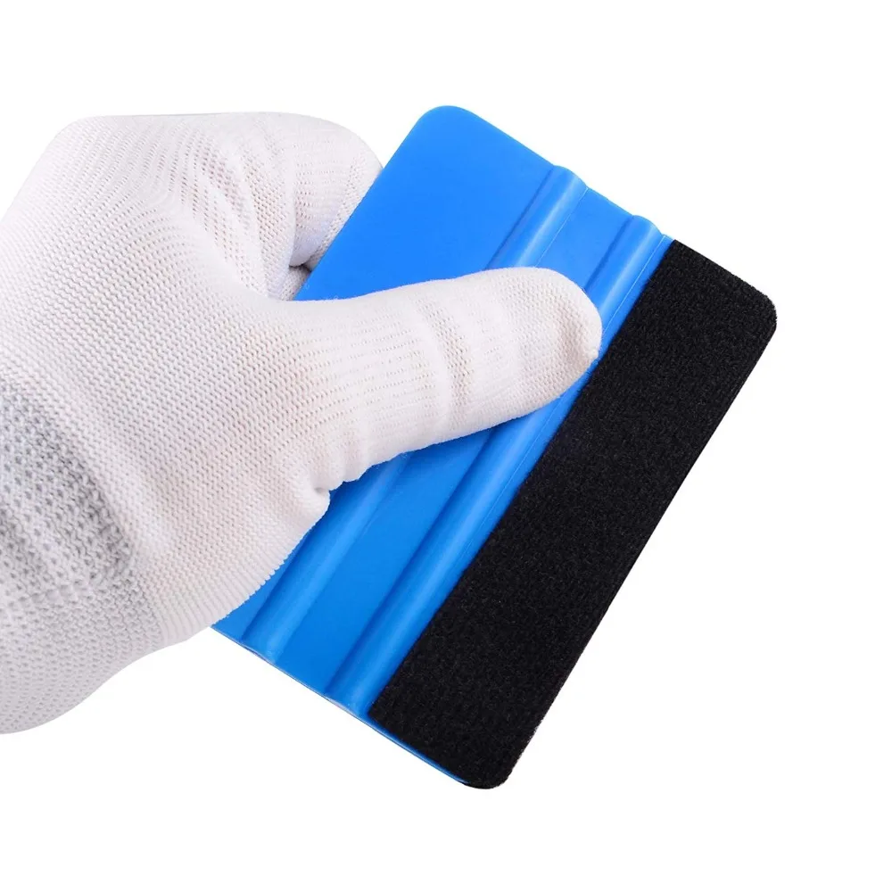 FOSHIO Fabric Felt Squeegee Scraper Carbon Fiber Vinyl Wrap Window Tint Tool Sticker Glue Remover Household Car Cleaning Tool