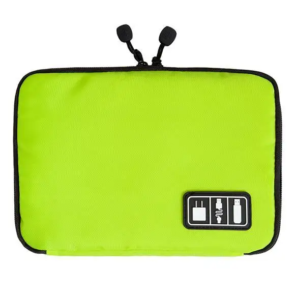 Электронные аксессуары, дорожная сумка, нейлоновая мужская дорожная сумка, органайзер для даты, sd-карты, USB кабель, сумка для цифрового устройства - Цвет: Green