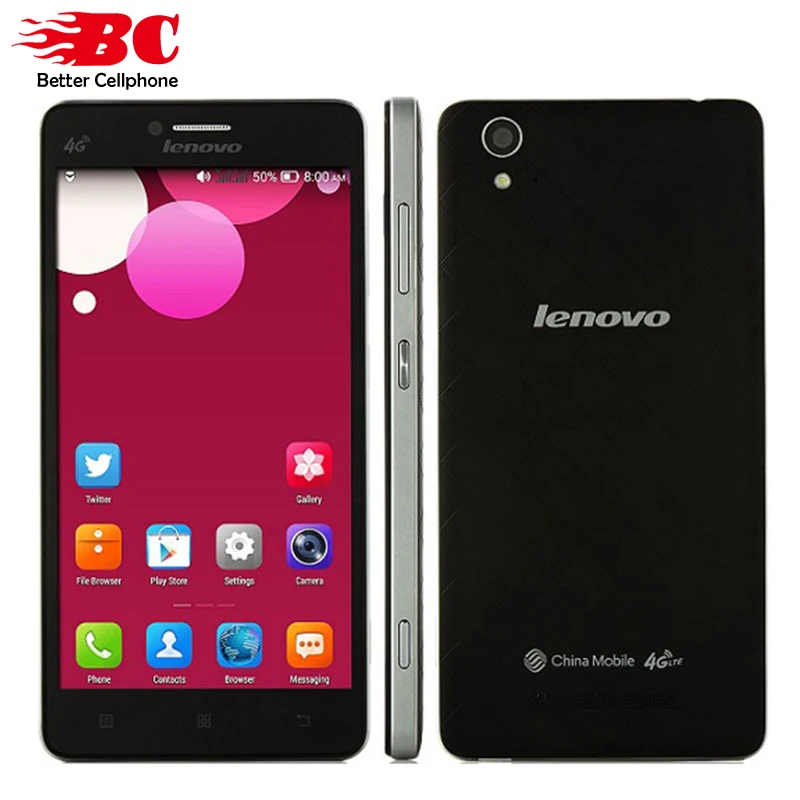 Original Lenovo A858W MT6732 Quad Core 1 5GHz FDD LTE 4G WCDMA 3G Android 4 4