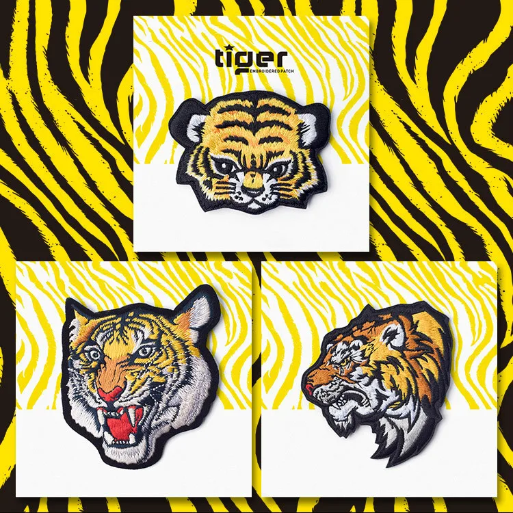 Download 1Pcs Embroidered Cloth Patches Tiger Iron on Sew on ...