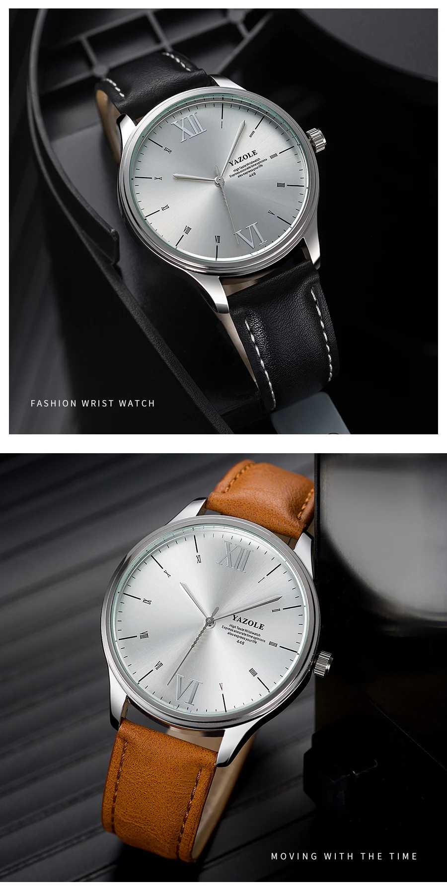 YAZOLE лучший бренд класса люкс мужские s модные часы в деловом стиле Мужские часы кожаные часы relogio masculino erkek kol saati