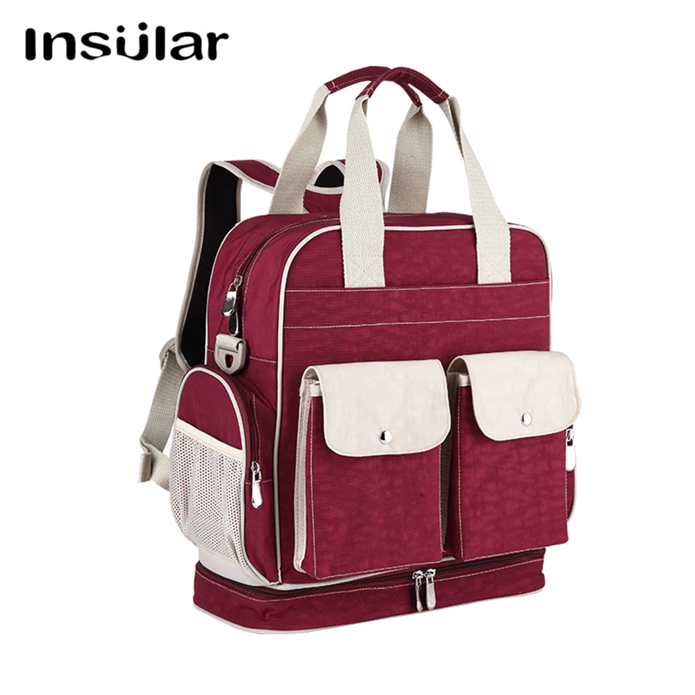INSULAR Diaper Bag Baby Nappy Changing Bags Large Capacity Maternity Mummy Diaper Backpack Stroller Bag INSULAR Diaper Bag Baby Nappy Changing Bags Large Capacity Maternity Mummy Diaper Backpack Stroller Bag