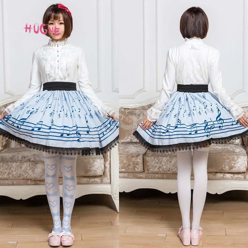 Sweet-Mori-Girl-Light-Sky-Blue-Music-Note-Printed-Short-Skirt-for-Summer(2)