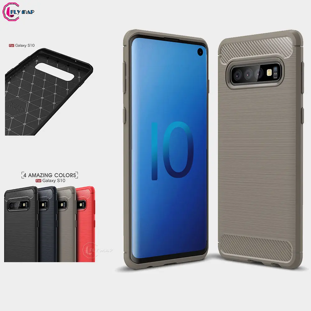 Silicone Soft Case for Samsung Galaxy S10 10S G973 G973F G973FD Carbon Fibe Phone Cover for Samsung S 10 SM-G973FD SM-G973F Case