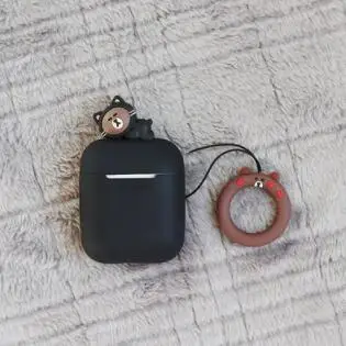 Забавный силиконовый чехол для Apple Airpods Bluetooth Наушники Аксессуары Защитная сумка для Apple Air pods чехол - Цвет: 02