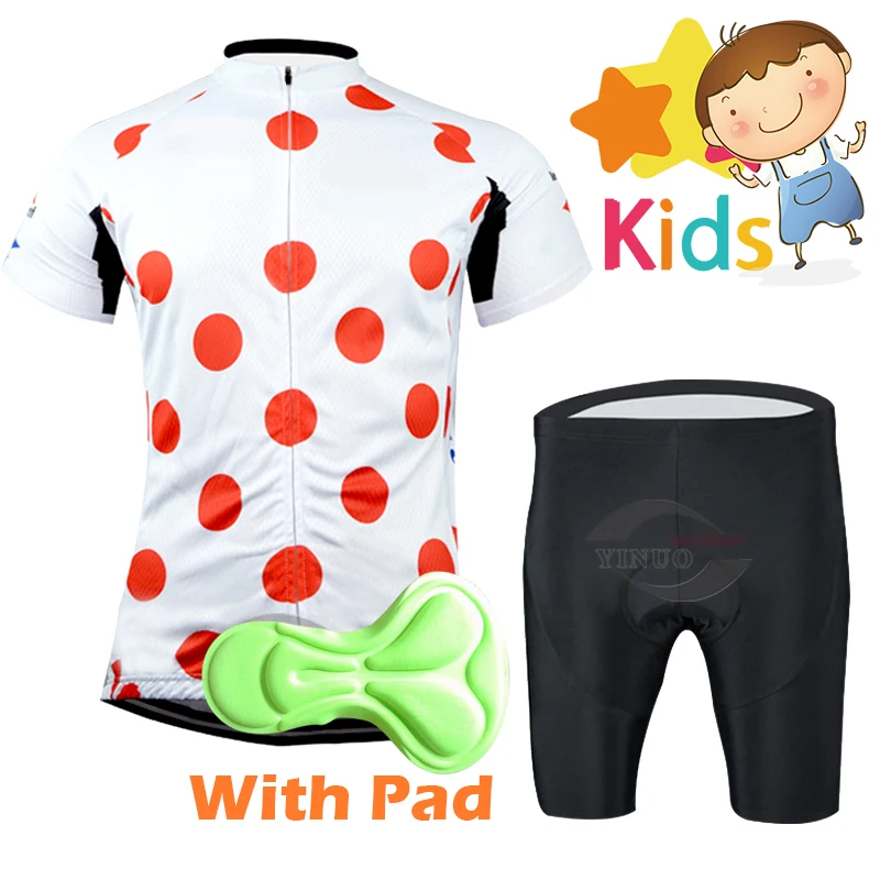 4 Colors Pro Cycling Jersey Sets Quick Dry Bicycle Wear Children's Bike Wear for Children Ropa Ciclismo Bike Kits Boys/Girls