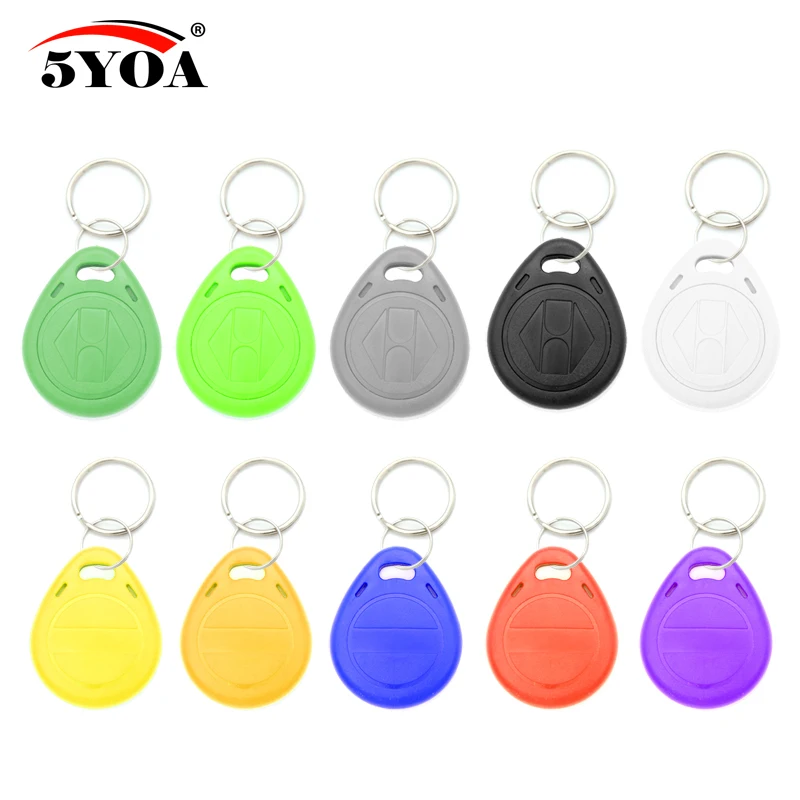 

100 Pcs/lot EM4305 Copy Rewritable Writable Rewrite EM ID keyfobs RFID Tag Key Ring Card 125KHZ Proximity Token Badge Duplicate