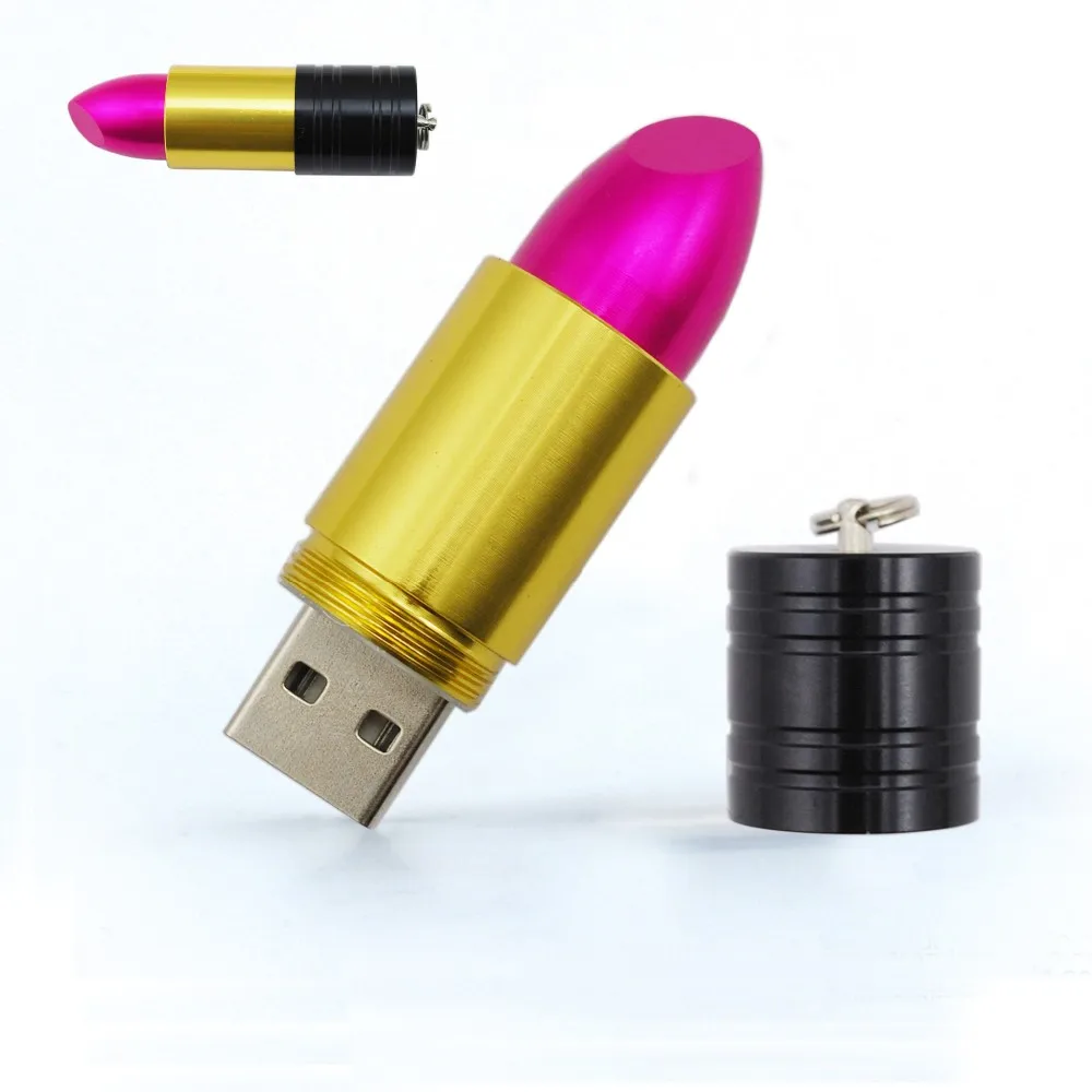 Реальная емкость Pen drive 32 ГБ помада USB 2.0 Флэш-памяти stick 8 ГБ 16 ГБ 32 ГБ 64 ГБ usb флэш-накопитель брелоки PENDRIVE подарок