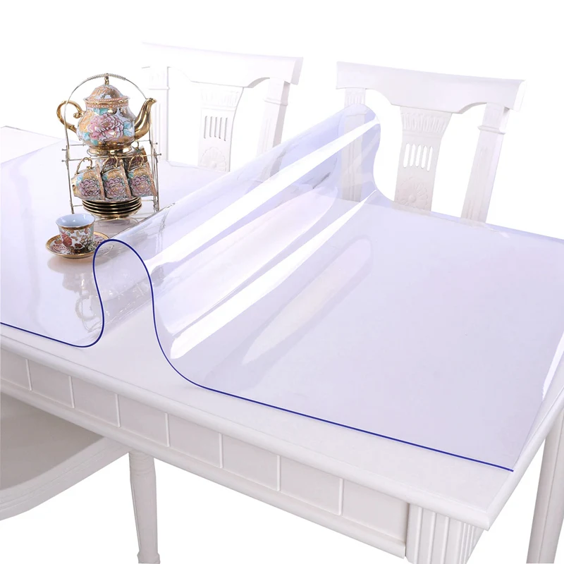 Soft glass PVC tablecloth waterproof Anti hot table cloth transparent Table mats plastic Pads