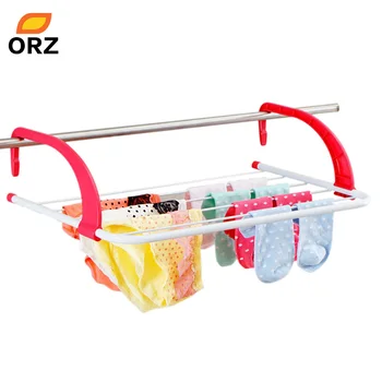 

ORZ Multifunctional 5-Bar Metal Portable Radiator Hanging Clothes Dryer Airer Rail Towel Rack Drying Rack Hanger