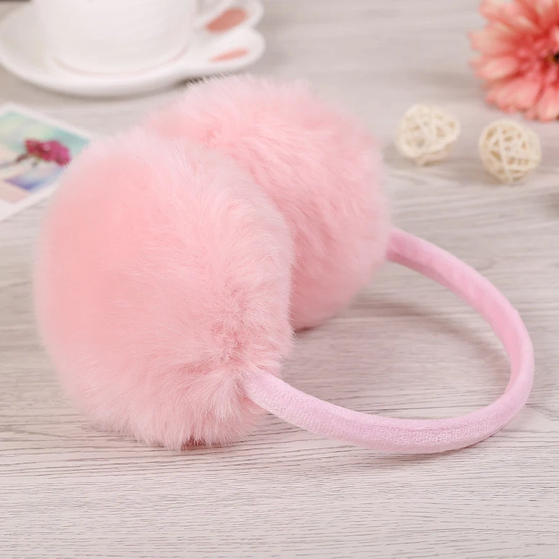 1 Pair New Arrival 2017 UnisexFashion Faux Fur Fluffy Winter Soft Ear Cache Warmers Comfortable Solid Earmuffs Christmas Gift