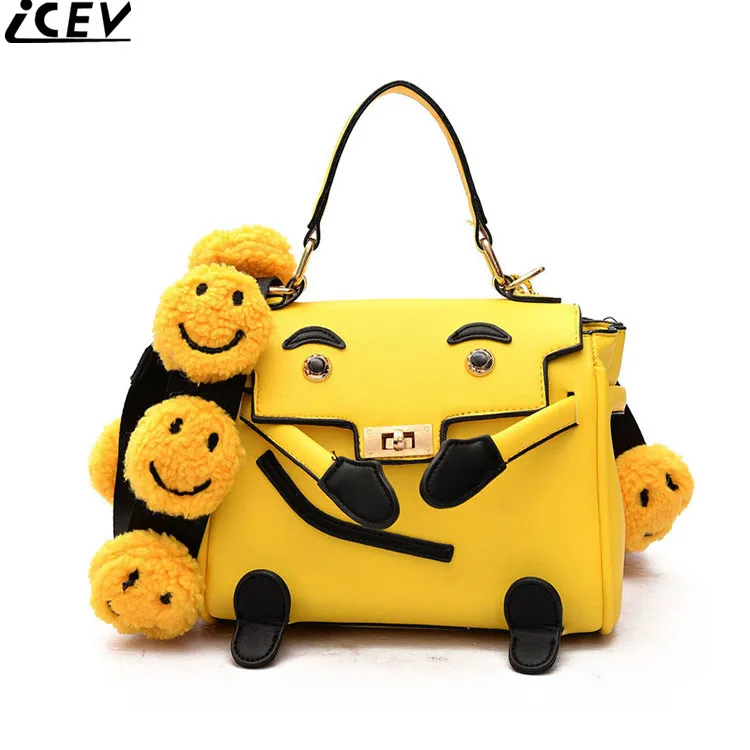 Buy ICEV Top Handle Bag Cute Cartoon Character Funny