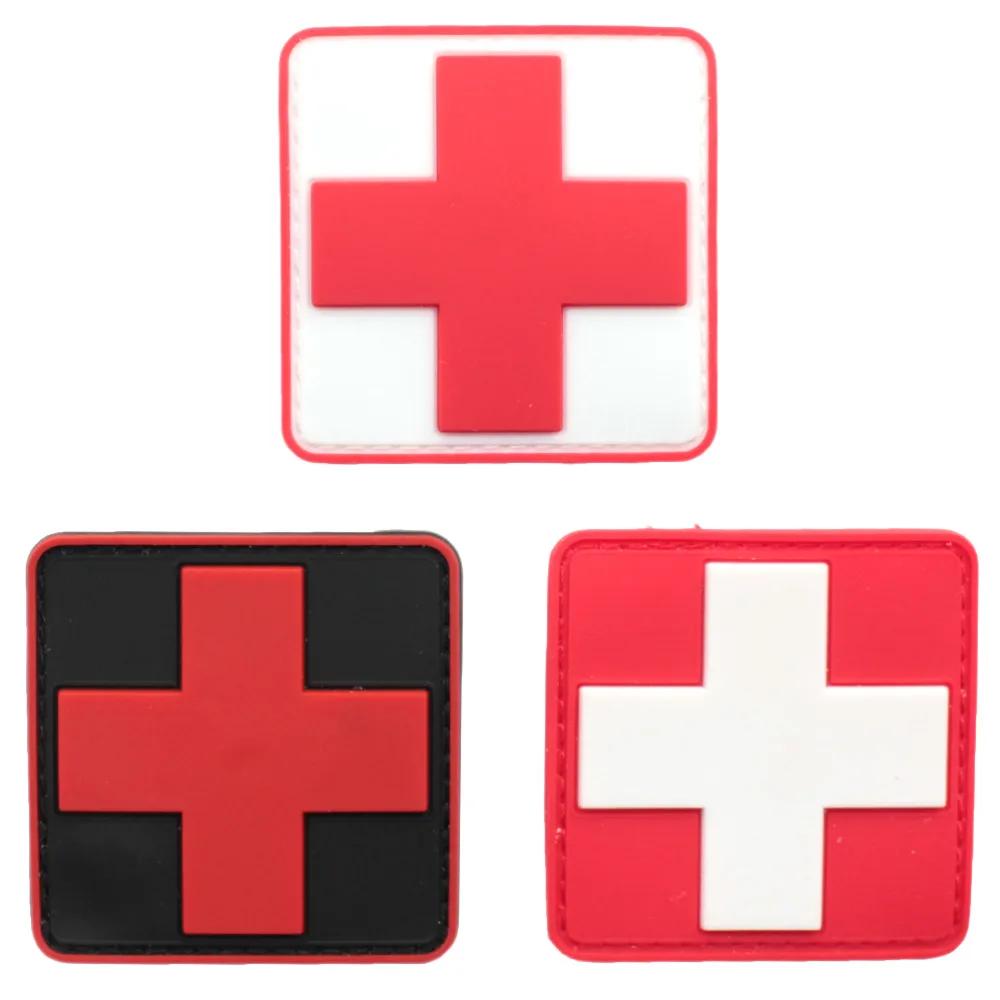 

Mini 3D PVC Rubber Red Cross Flag Of Switzerland Swiss Cross Patch Medic Paramedic Tactical Army Morale Badge
