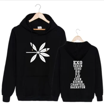 

2019Kpop Korean Version Of The Hooded Printing Casual Round Neck Couple Loose Long-sleeved Sweatshirt Autumn And Winter