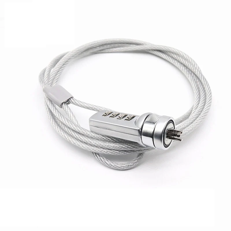 4 Digit Password Notebook Laptop Computer Security Lock Cable Chain For Laptop Anti-Theft 14